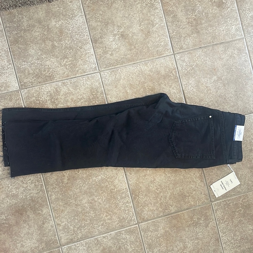 H&M black high rise flare crop jeans NWT sz 8